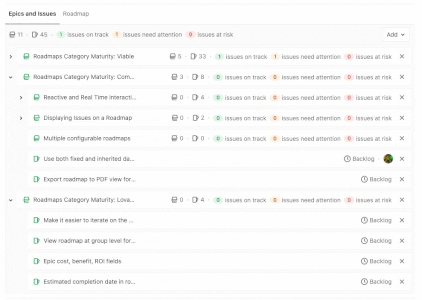 Assign an issue to a different Epic via drag and drop in the Epic Tree