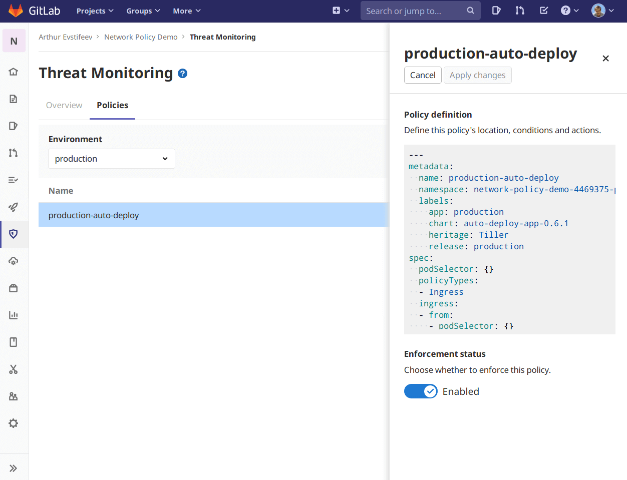 Policy Management for Container Network Policies