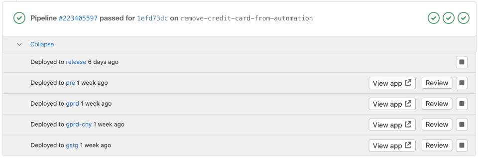 Collapsible list of deployed environments in merge requests