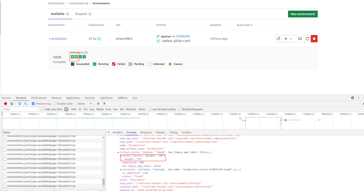 Change Canary weights through the API